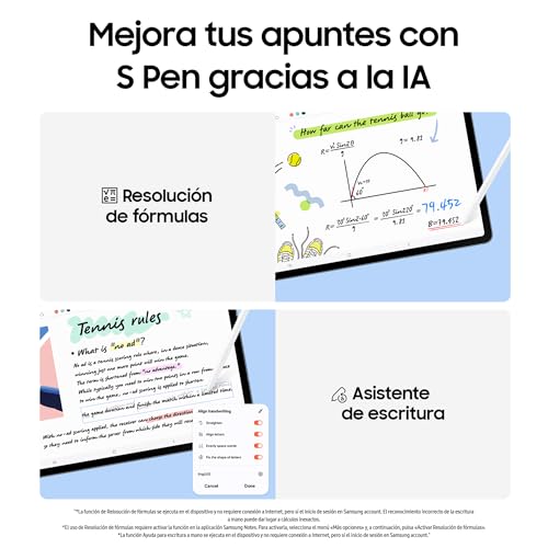 Miniatura 3 de Samsung Galaxy Tab S10 FE+ 256GB, Tablet Android + S Pen, Galaxy AI, 8GB RAM, Pantalla de 13,1", Batería de Larga Duración, Gris, Garantía del Fabricante 3 Años + 1 Año Extra