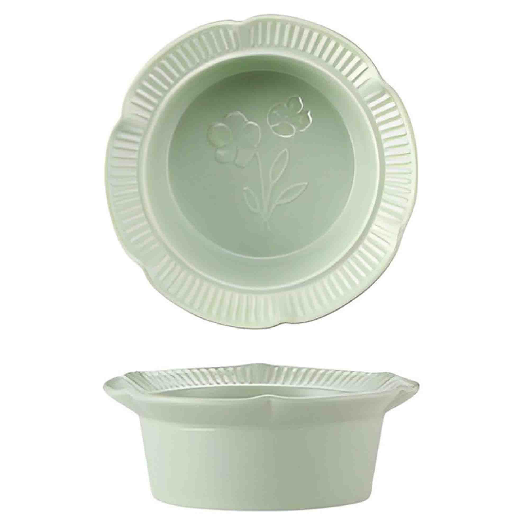 Ceramiczna miska do makaronu, Ceramiczna miska na makaron instant, zestaw misek płatki zbożowe, śniadanie 800 ml, zupa, ryż w kuchence mikrofalowej(Green)
