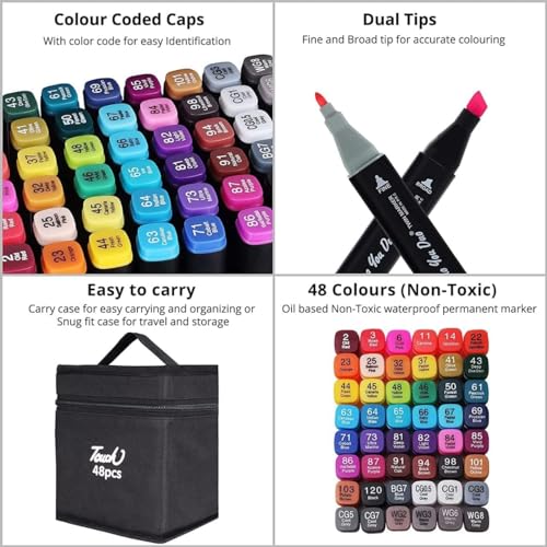Image of HUBTURE Acrylic Paint Marker Pen Set - Metallic Colors Medium Point Tip - Non-Toxic Art Markers for Rocks, Ceramic, Glass, Wood, Fabric, Canvas, Mugs & DIY Craft Projects