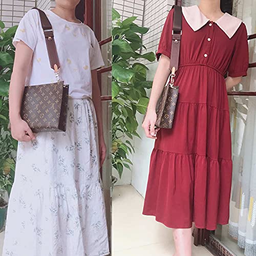 Multi Pochette Accessories Replacement Strap Adjustable Crossbody Wide Cavas Strap For Shoulder Bags Multi Purpose Strap (Brown) #TOP4