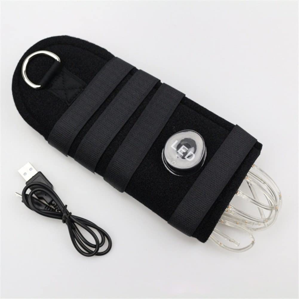 Lumières LED rechargeables par USB - Décoration de queue de cheval - Tubes lumineux pour cheval - Pour l'équitation (100 cm - bleu)