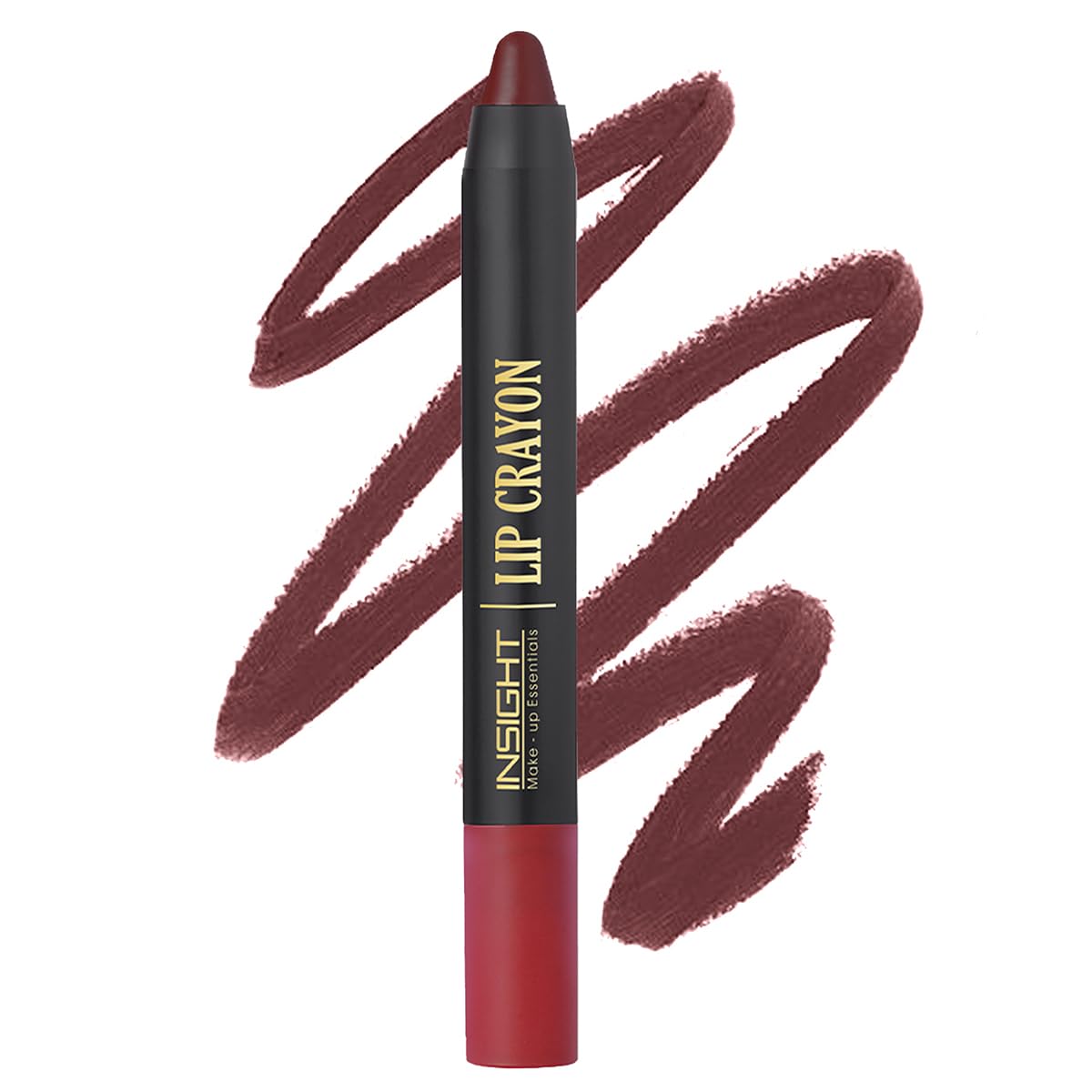 Insight Cosmetics Lip Crayon – Bourbon | Matte Finish | Enriched with Vitamin E & Kojic Acid | Sharpenable Tip | Full Coverage, Long-Lasting & Lightweight Lipstick – 7g