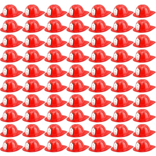 Chapeaux de pompier en plastique rouge à offrir aux invités d'un anniversaire