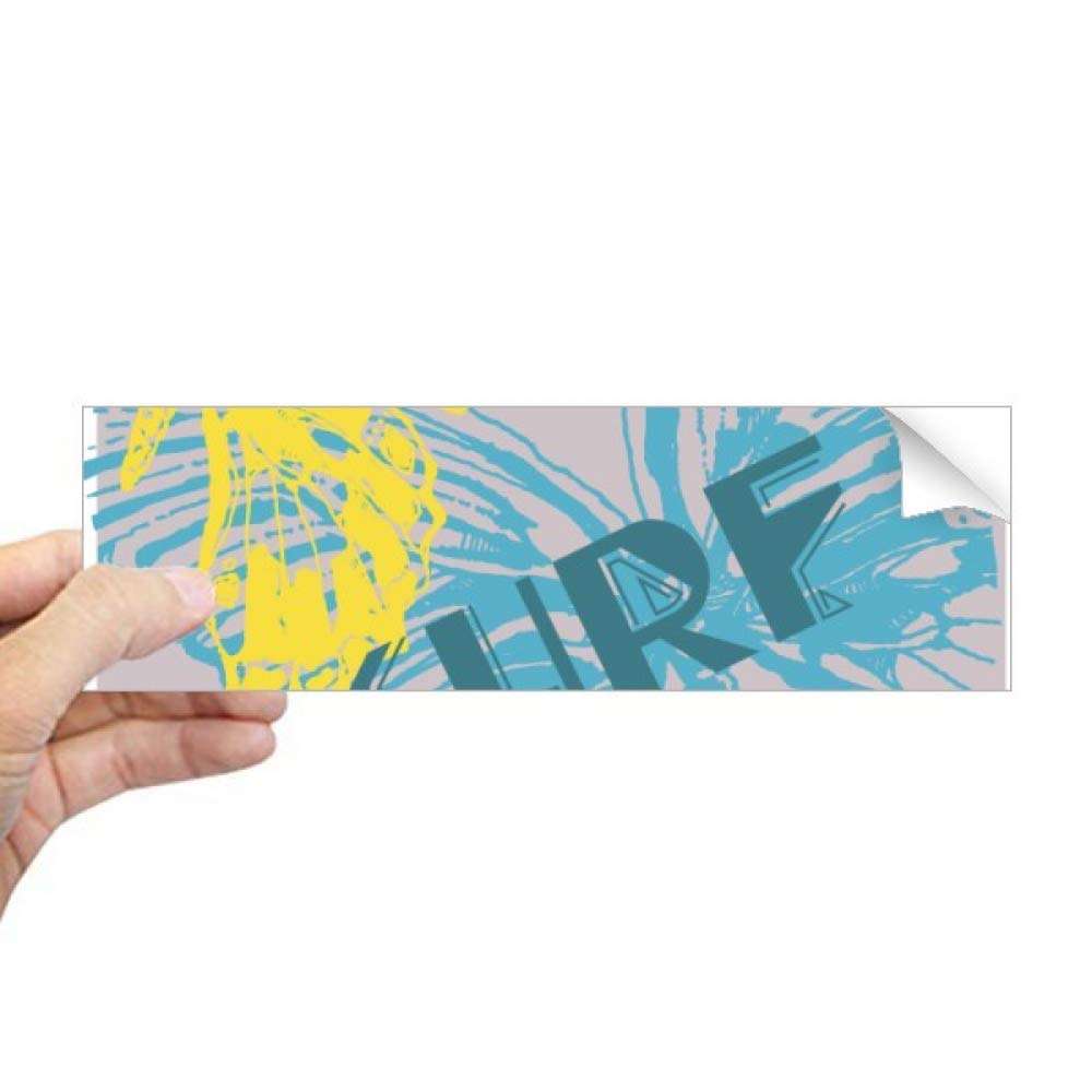 Autocollant Shoreline Surf Butterfly rectangulaire pour afficher sa liberté