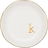 COLLECTIVEHOME Ceramic Jewelry Tray 4.75" White - Decorative Trinket Dish for Rings Earrings Keys - Ideal Women's Gift for Birthday Mother's Day