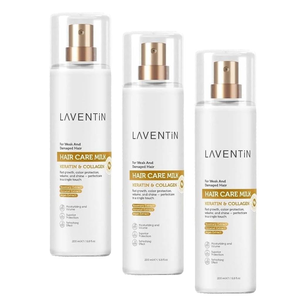 Laventin Biberiye Argan Keratin İçeren Besleyici ve Onarıcı Saç Bakım Spreyi 200 ml (3 paketi)