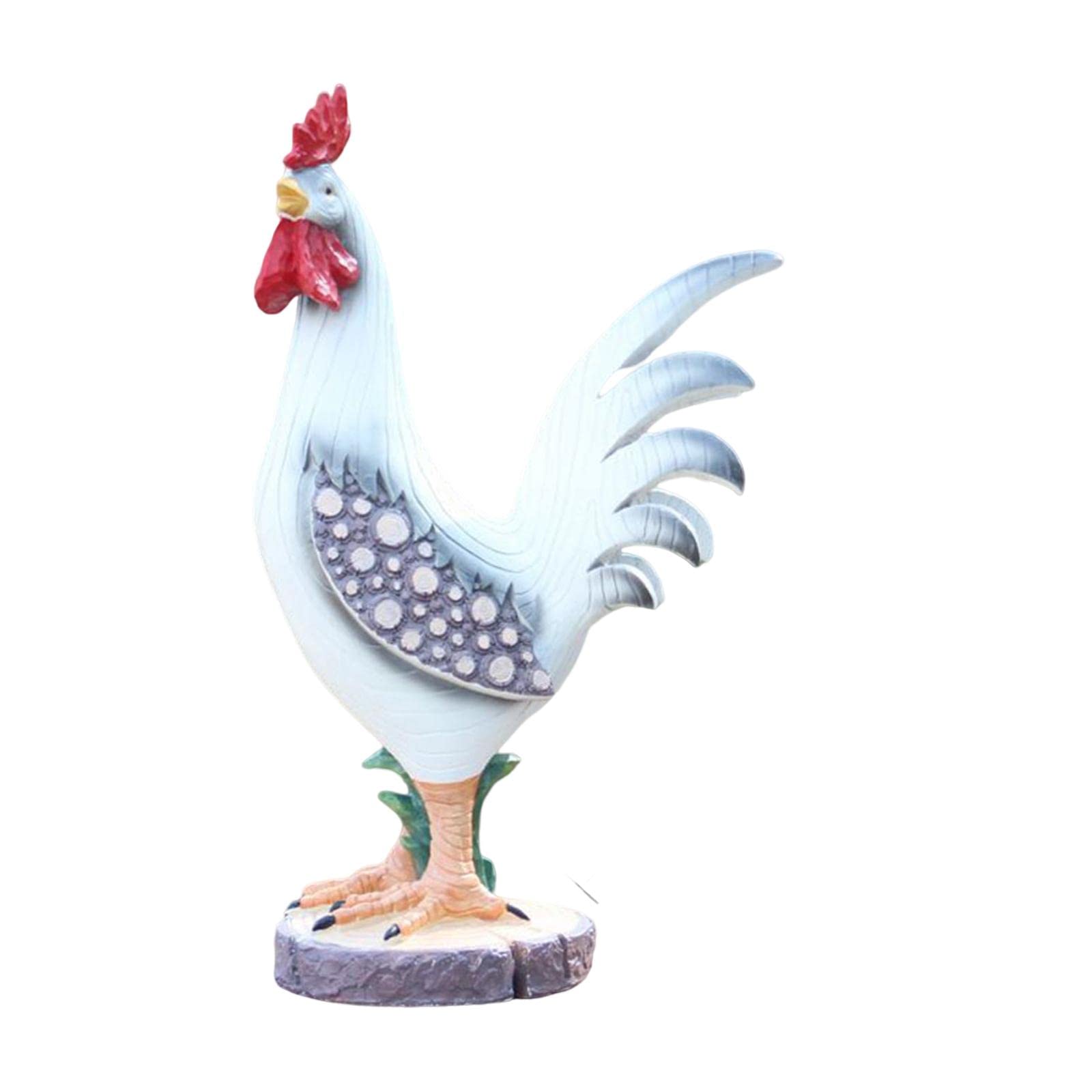 Sculptures en résine de poulet d'illustration grand modèle pour décoration de jardin