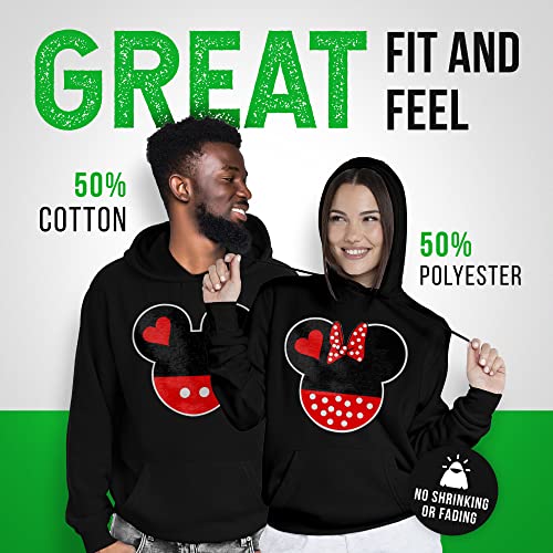 Couple Matching Outfits Minnie & Mickey Head Hoodie Set13