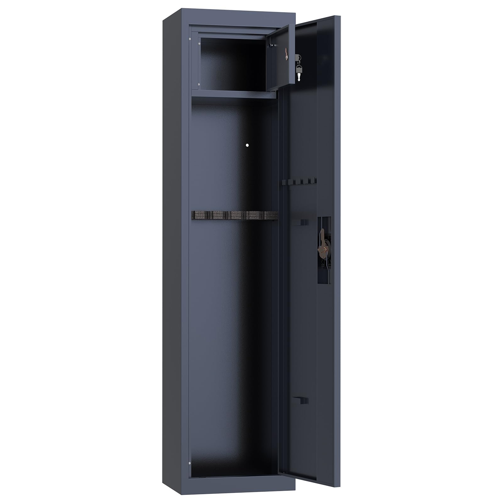 Profirst Armoire à fusils Forest 5 Acier Serrure à Cylindre 2 clés Compartiment intérieur verrouillable séparément Support en Mousse