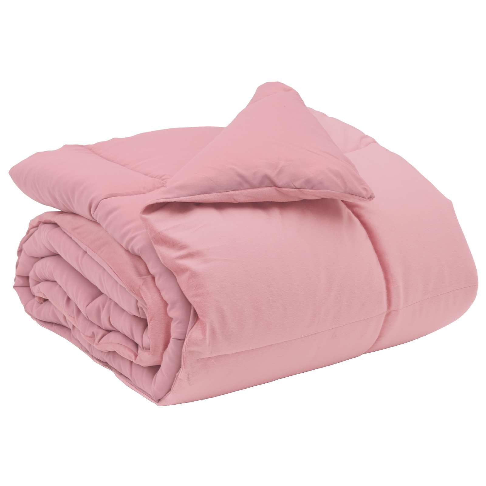 Generisch Piumone invernale imbottito, rosa, 220 x 240 cm, in microfibra, con morbido materiale vellutato, lavabile in lavatrice, double face, per notti accoglienti