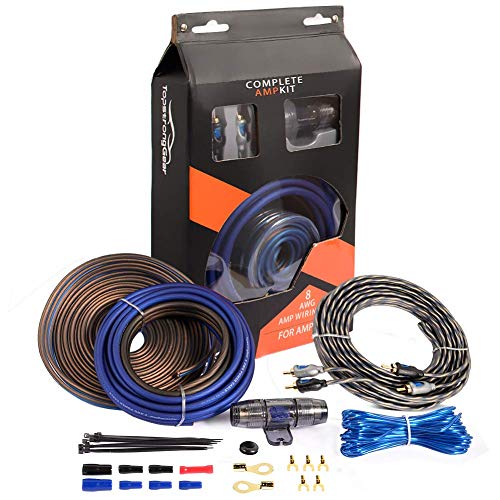 8 Gauge Complete Amp Kit True 8 AWG Amplifier Subwoofer Installation Wiring Wire