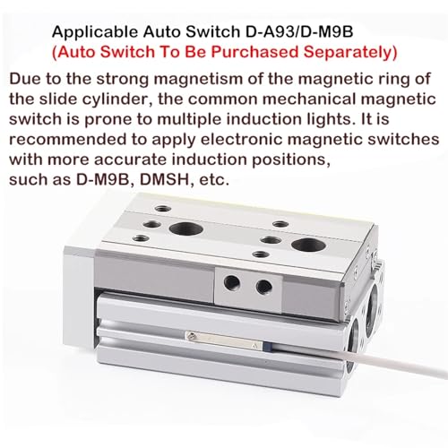 Cylindre pneumatique MXQ6 MXQ8 MXQ12 MXQ16 double effet course 10 - 5