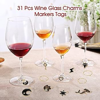 APKOL 40 Breloques Thème Marin Pour Verres à Vin - Marqueurs Réutilisables Plage & Fêtes, Décorations Élégantes