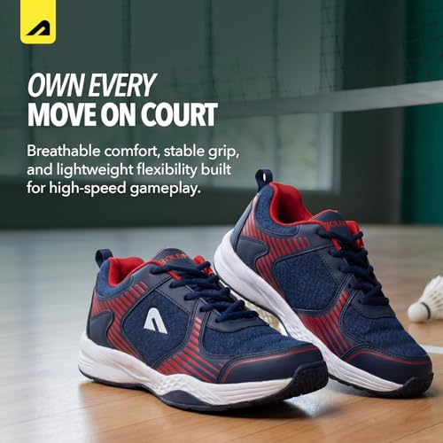 Image of Boldfit Badminton Shoes for Man Lightweight Non Marking Shoes for Badminton Breathable Anti Skid Shoe for Man Shuttle Non Marking Indoor Shoe for Pickleball, Tennis, Padel