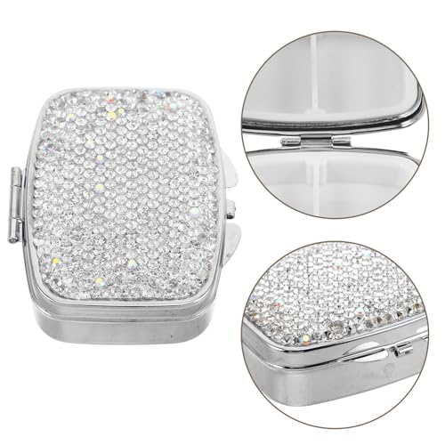 Estuche portátil para medicamentos de 2 compartimentos minkissy 6