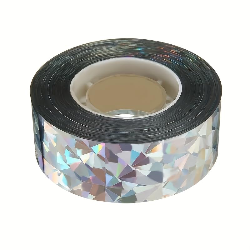 Image of Bird Scare Tape Reflective 360 ft - Holographic Deterrent Tape for Outdoor, Repellent Ribbon for Garden, Balcony, Crops, Anti Pigeon & Pest Control