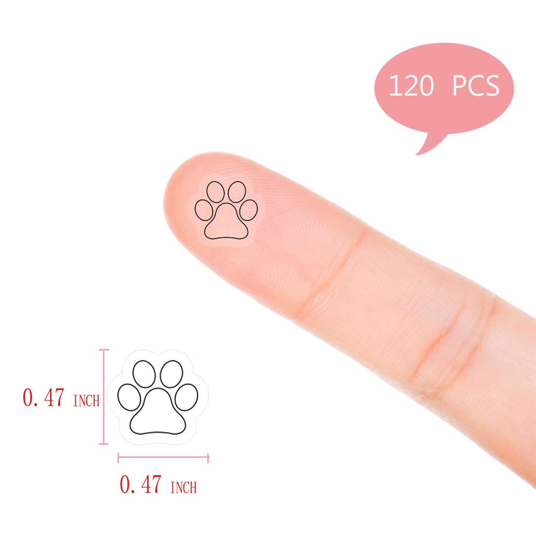 Print Planner Stickers, 120 Clear Cat Dog Pet Planner Labels Scrapbooking Crafting Stickers - Image 2