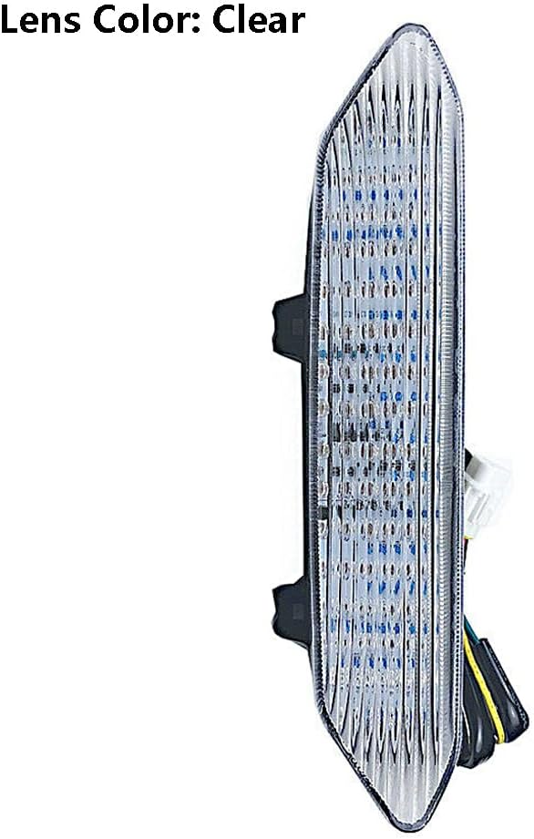 Motorcycle Taillight Rear Tail Light LED Brake Stop Light, Motorcycle Red Driving + Amber Turn Signal, 2002-2003 Compatible with Yamaha YZF R1 - Clear Lens