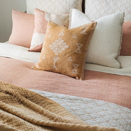 Crane Home Dune Desert Ombre Throw Blanket 55x60, Ombre Rust Beige 100% Cotton Decorative Sofa and Bed Blanket, Lightweight All-Season Throw, Handwoven in India, Luxury Bedding Accent by Crane Home - Used condition - Image 6