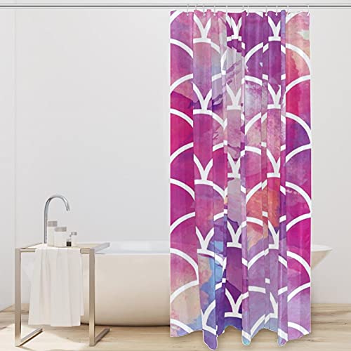 Rideau de douche sirène rose opaque pour préserver votre intimité - 3