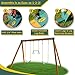 Eastern Jungle Gym DIY Swing Set Hardware Kit with Easy 1-2-3 A-Frame Brackets, Swing Seats, Ring Trapeze Bar and All Assembly Hardware and Instructions - Wood Not Included