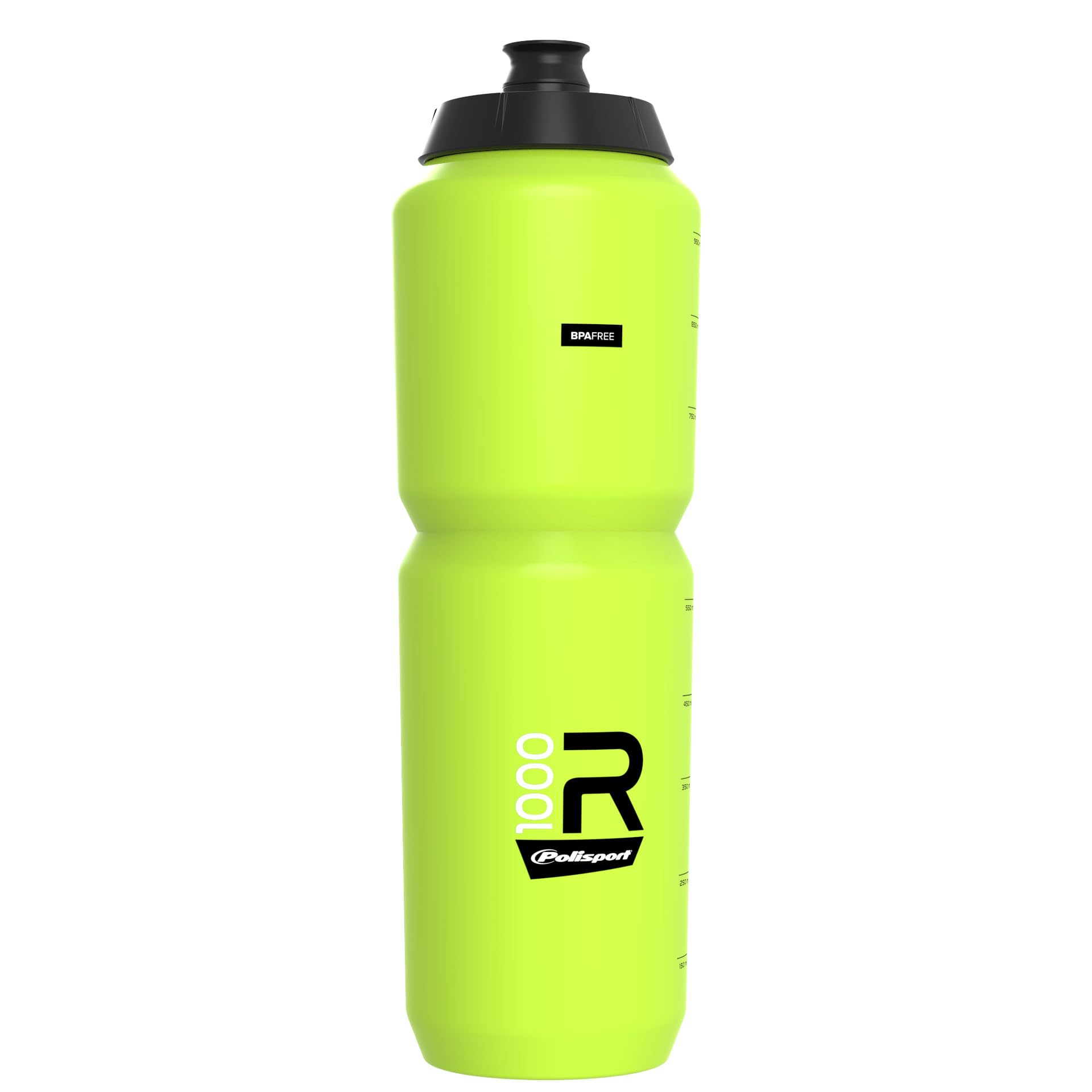 Polisport 8649100011 - R Bicycle R1000, Large 1000 ml BPA-Free Squeezable Water Container, Lightweight with Soft-Touch Tip for Cycling and Other Sports, Lime Green — image 1