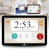 Masjidal 14' Smart WiFi Digital Azan Clock & Islamic Prayer Frame – Automatic Worldwide Prayer & Iqamah Times, Full Quran Player, Athan Alarm, Ramadan Clock, Touchscreen Muslim Home Display, Black