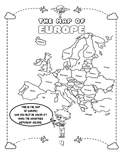 Kids' Activity Book - Europe: Young Kids Have Fun Discovering Europe With This Coloring And Activity Book. #TOP3