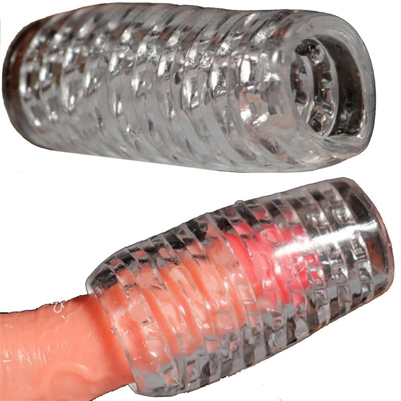 Male transparent visual soft and tight shaping package sleeve, easy to operate portable high fitting lid, couple gift