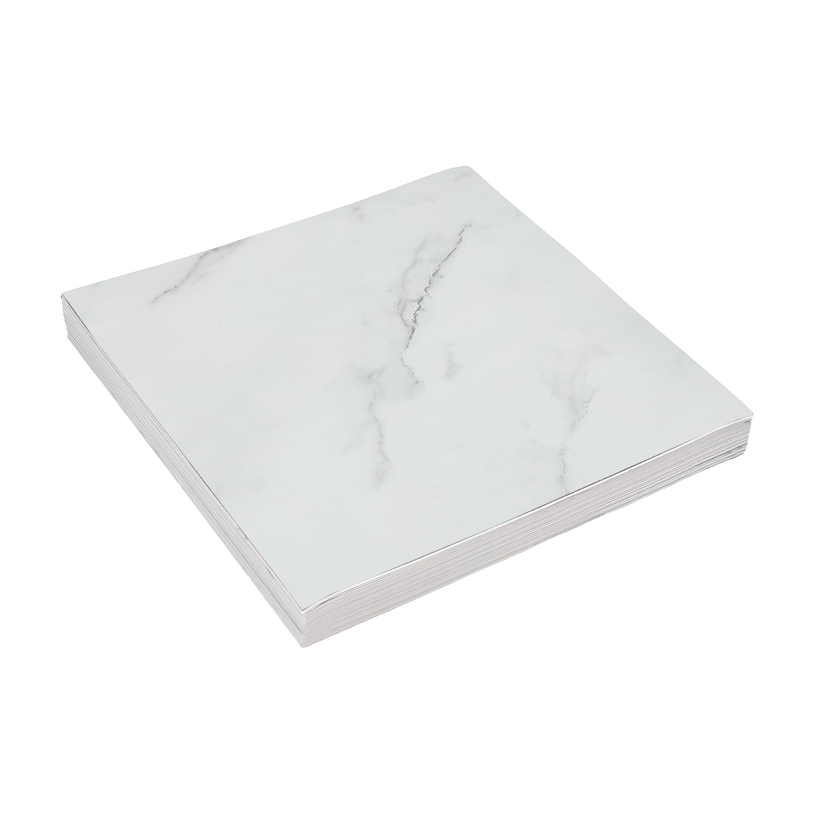32 adesivi per pavimenti in legno laminato, 30 x 30 cm, quadrati in marmo PVC, colore bianco, resistente ai raggi UV, per cucina, soggiorno e bagno