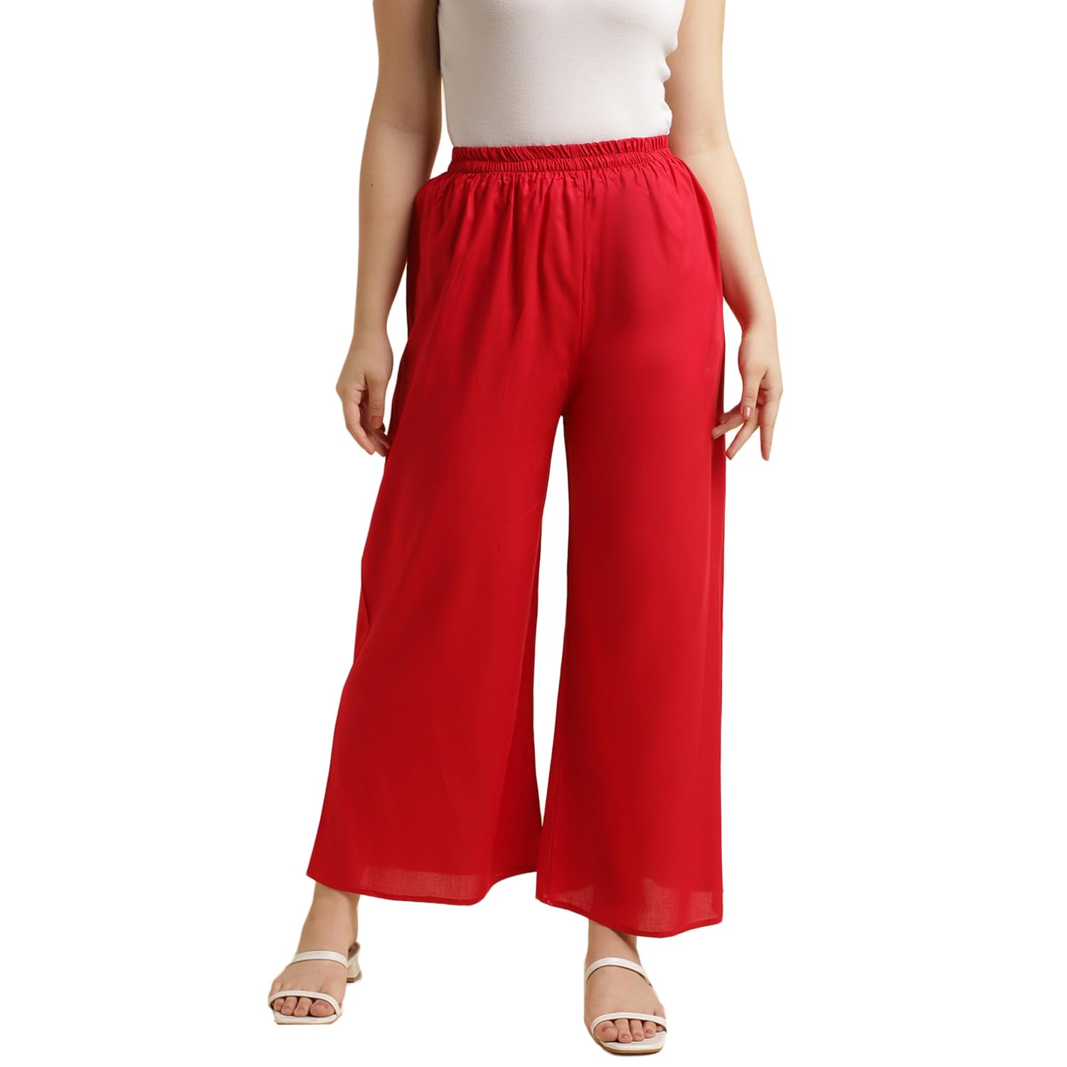 fabclub Women's Heavy Rayon Solid Plain Palazzo-picture-31