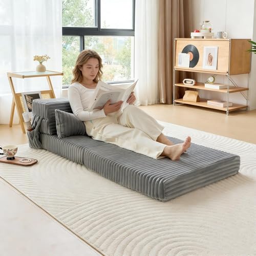 Sofá cama plegable convertible en colchón para optimizar espacio en el dormitorio 5