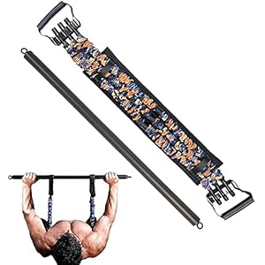 Sfeexun Resistance Band Bar Bench Press Bands-Adjustable Push Up Bands With Bar For Home Gym Chest Builder Arm Expander Training(36Kg/48Kg/69Kg/90Kg)