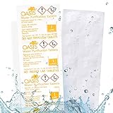 Praktisch: Jede Chlortablette enthält 17mg Natriumdichlorisocyanurat und ist mehrere Jahre haltbar, ideal für Notfallsets und die Urlaubsapotheke