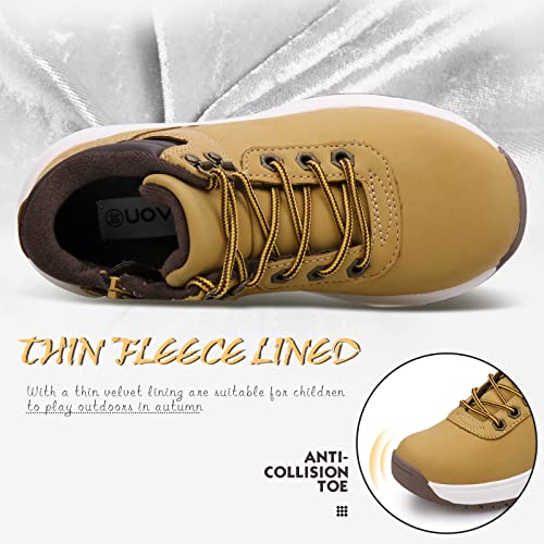 Boys Hiking Shoes Anti-Slip Water Resistant Zipper Lace-Up Running Walking Sneaker (Little/Big Kids)4