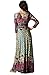 Tua USA 3/4 Sleeve Wrap Knit Maxi Dress (Large, Jewel Toned Print)