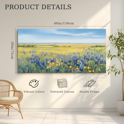 crmotu Nature Wall Art, Canvas Wall Art Landscape, Oversized Artwork for Walls, Cottagecore Scenic Art Prints, Rustic Aesthetic Paintings Wall Decor Living Room Bedroom Dining Room Entryway 30x60inch