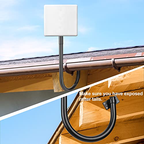 Under Eave Satellite Mount, 1-5/8 Roof Mount For Outdoor Antennas, With Mounting Hardware, Non Penetration Starlink Dish Mount #TOP3