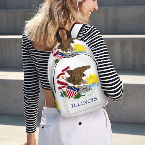 Sac à dos Illinois State Flag finition supérieure voyage et marche