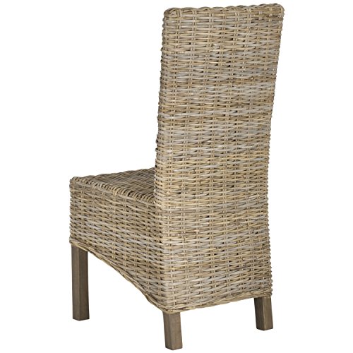 Safavieh Home Collection Pembrooke Wicker Side Chairs, Antique Grey, Set Of 2 #TOP2
