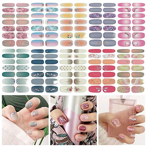 20 Fogli Adesivi Unghie Copertura Completa Adesivo...