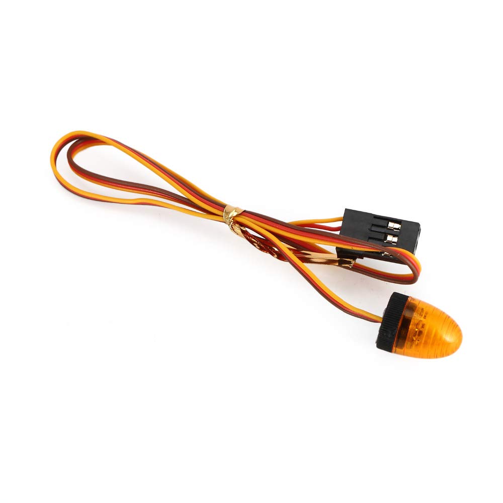 KEEDA Multi-function Ultra Bright Rotating Flashing Police LED Lights Lamp for 1/8 1/10 RC Model Car HSP TAMIYA CC01 Axial SCX10 (Yellow) — image 1