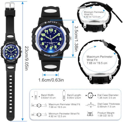 Image of CKV Kids Watch Analog Waterproof Time Teaching for Boys Girls | Acuurate Time Easy to Read with Soft TPU Band Thoughtful Present for Children age 5-15