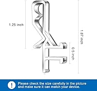 Vista 3 de Clips de cenefa de canal oculto de 1-7/8 pulgadas para cenefa con una ranura en la parte posterior (24 unidades)