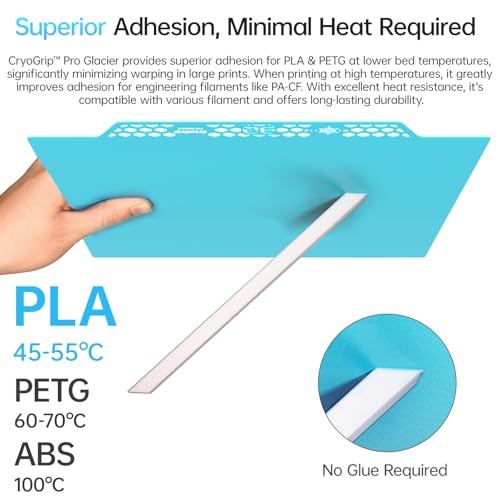 Image of BIQU CryoGrip Pro Glacier Panda Build Plate for Voron 300 /QIDI Plus 4 3D Printers 300x300mm Double Sided Upgrade Build Plate Removable Surface Platform