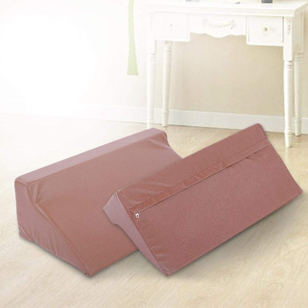 Duokon Espuma de PU Cuña Cojín Cuñas de Cama Soporte para el Cuerpo Elevación de la Pierna de Cuero Respaldo Lumbar Almohada Dormitorio Saludable