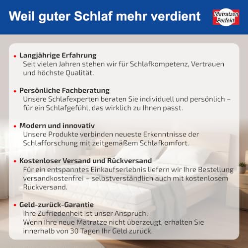 Matratzen Perfekt Köln 7-Zonen Taschenfederkernmatratze 90x200 cm H3 – Ansicht 11