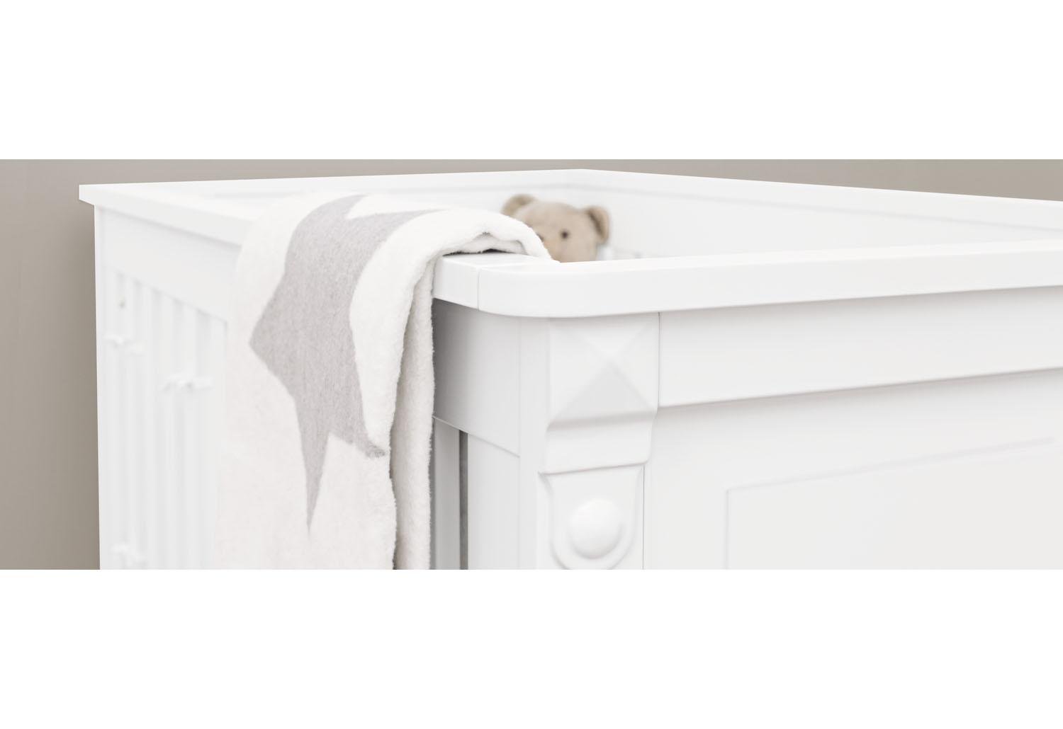 Pinolino Emilia Ensemble 2 pièces pour chambre d'enfant avec lit d'enfant et commode à langer extra-large en MDF Blanc mat