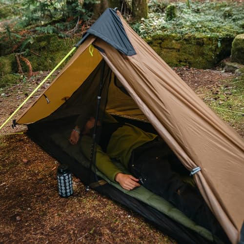 Image of Night Cat Ultralight Tent 1 Person for Professional Backpacker Hiker 2 LBS Only Lanshan Backpacking Bivvy Ground Tent Heavy Rain Waterproof Trekking Pole Not Included