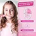 proalpha Kids Electric Toothbrushes Girls Rechargeable Electric Toothbrush for Kids Age 3-12, 2 Mintues Timer Kid Sonic Toothbrush with 2 Reminder Brush Heads, IPX7 Waterproof, Pink